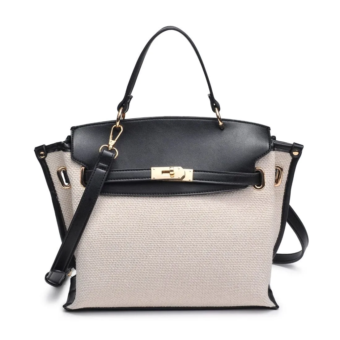 Versatile Fashion Style 60473 Yoana Plain Weave Cotton Satchel/Crossbody Bag