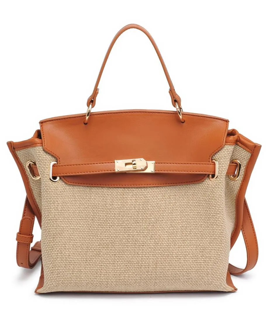 60473 Yoana Plain Weave Cotton Satchel/Crossbody Bag Classic Appeal Urban Explorer