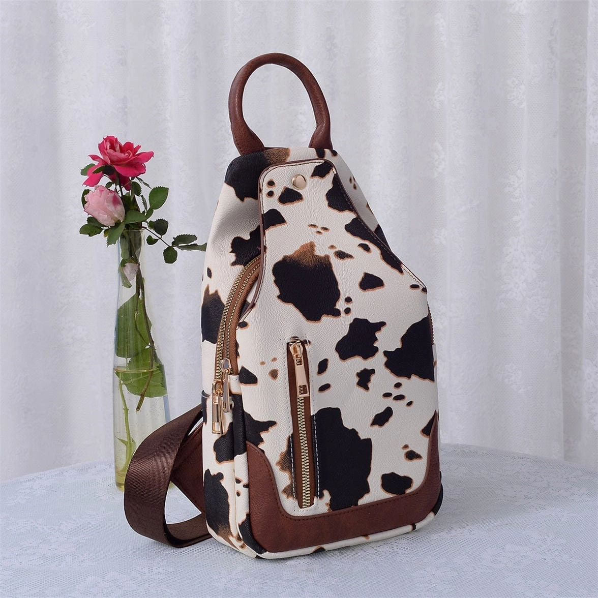 AD2766 Vegan Leather Fashion Sling Bag Outdoor Trip