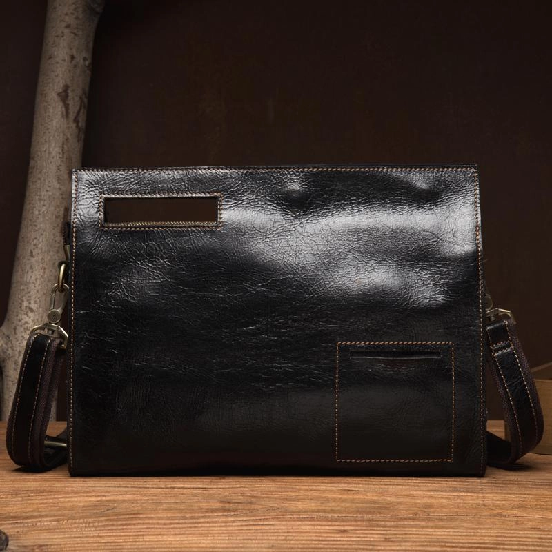 Portable Organizer Practical Companion Fashion Black Mens Leather 10 inches Mens Gray Messenger Bag Brown Courier Bag Clutch Bag for Men