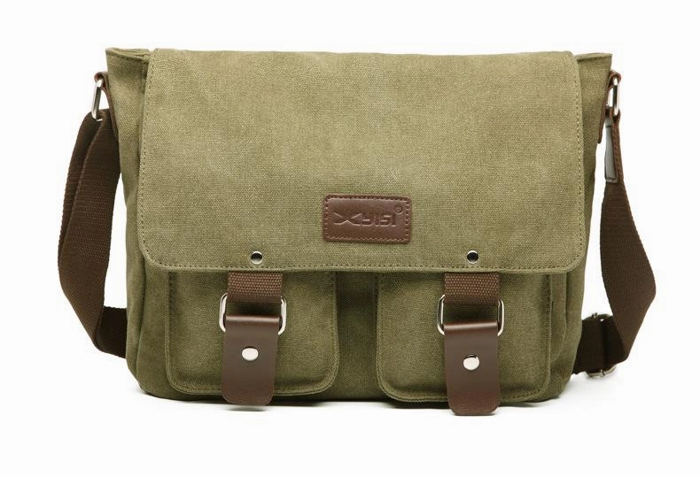 Practical Journey Outdoor Function Cool Canvas Leather Mens Black Side Bag Blue Shoulder Bag Red College Bag Messenger Bag for Men