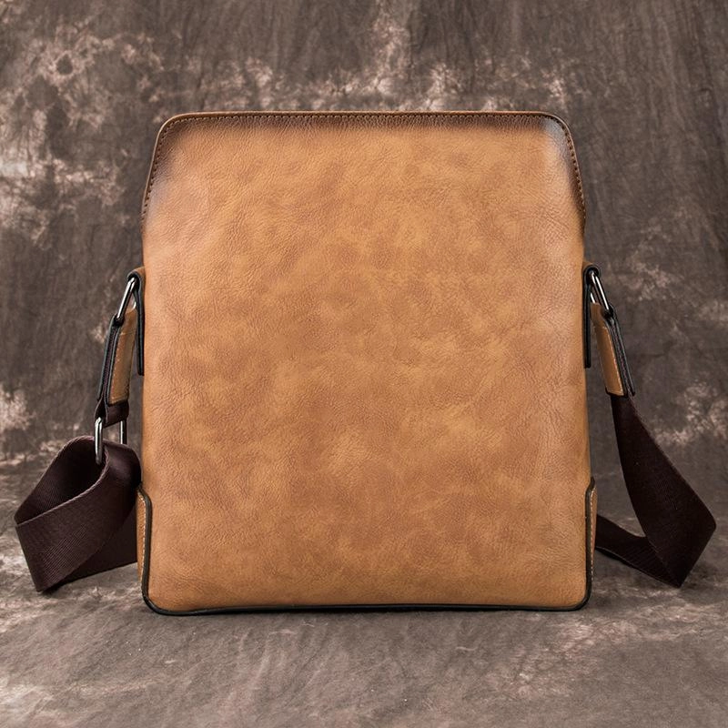Functional Journey Workday Function Vintage Coffee LEATHER MEN'S Small Side bag Brown Vertical Phone Bag MESSENGER BAG Courier Bag FOR MEN