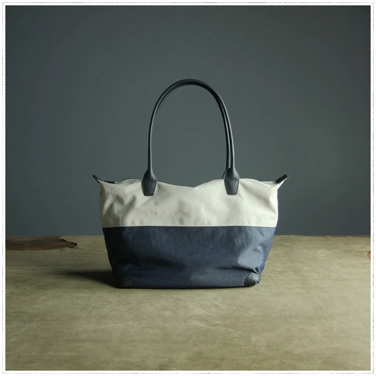 Everyday Function Green Womens Nylon Shoulder Handbag Womens Nylon Contrast Color Shoulder Work Purse Nylon for Ladies