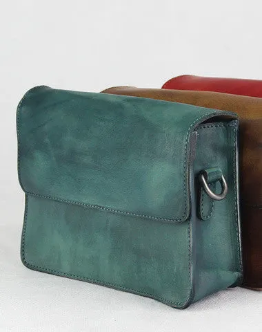 Handmade retro vintage leather Satchel Bag crossbody Shoulder Bag for girl women Timeless Handbag Urban Fashion