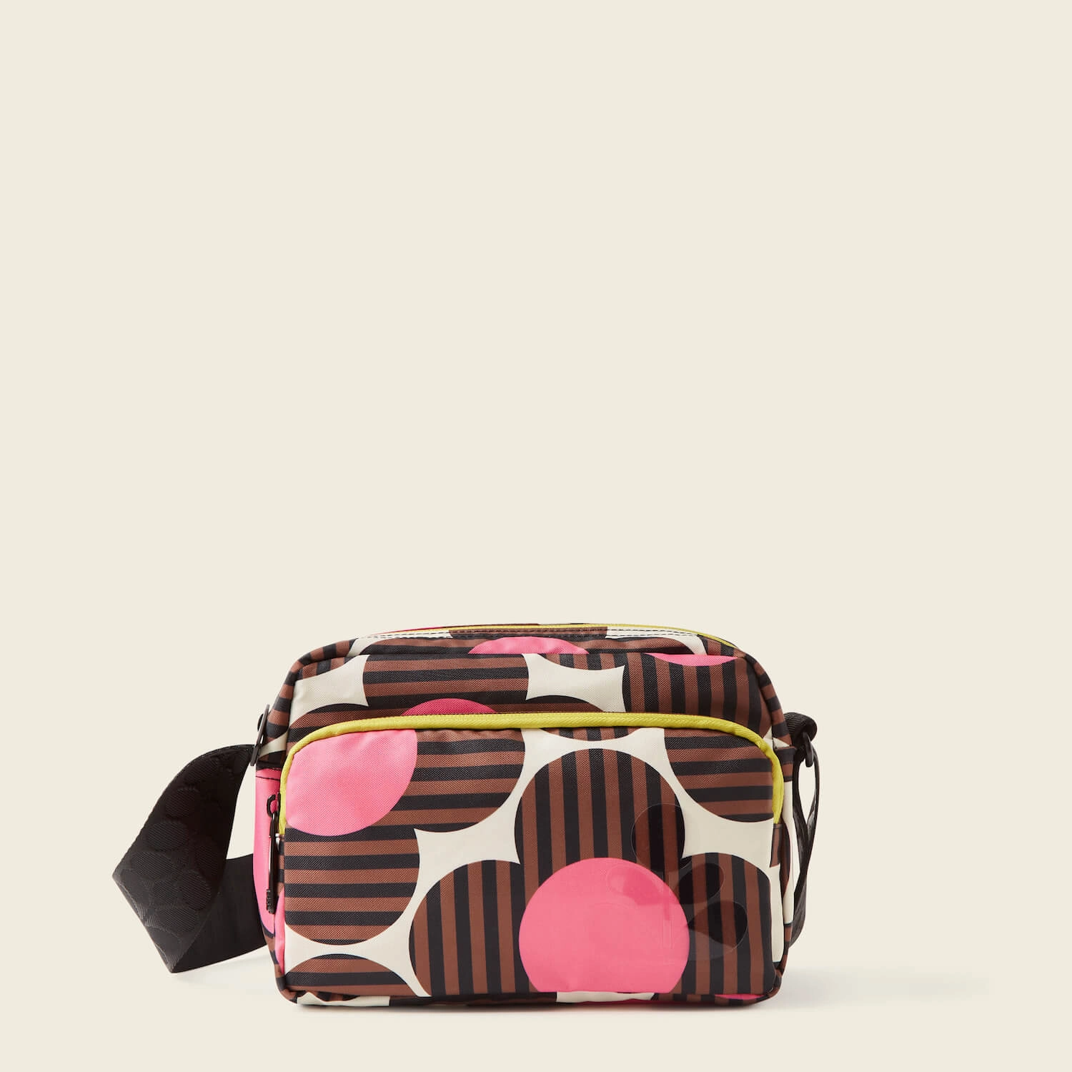Angle Camera Bag - Striped Flower Azalea Eco Friendly