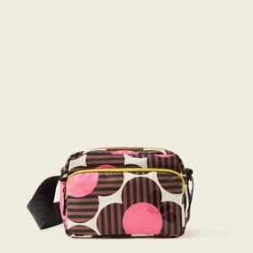 Angle Camera Bag - Striped Flower Azalea Eco Friendly