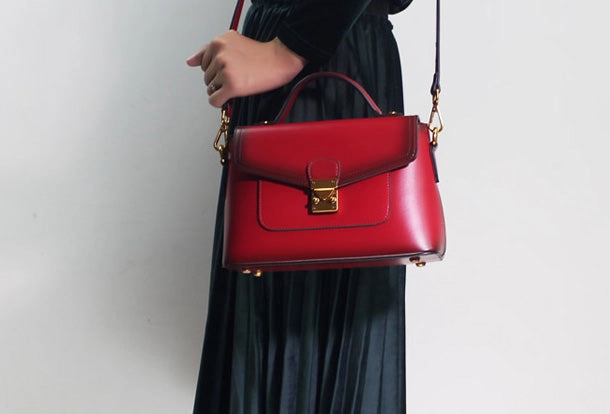 Genuine Leather Bag Handbag Purse Shoulder Bag for Women Leather Crossbody Bag Practical Storage Compact Look