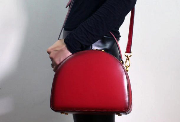 Special Occasion Timeless Daily Genuine Leather semi-circle handbag shoulder bag for women leather crossbody bag