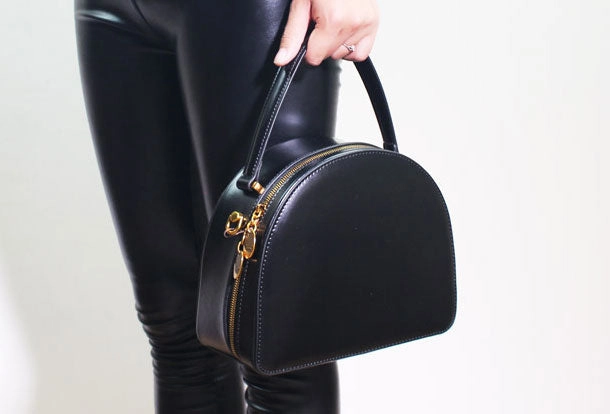 Timeless Design Genuine Leather semi-circle handbag shoulder bag for women leather crossbody bag