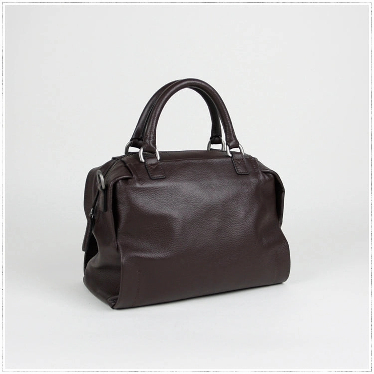 Classic Womens Coffee Work Leather Handbag Purse Leather Coffee Work Shoulder Bag Handbag Purse for Ladies Practical Feature