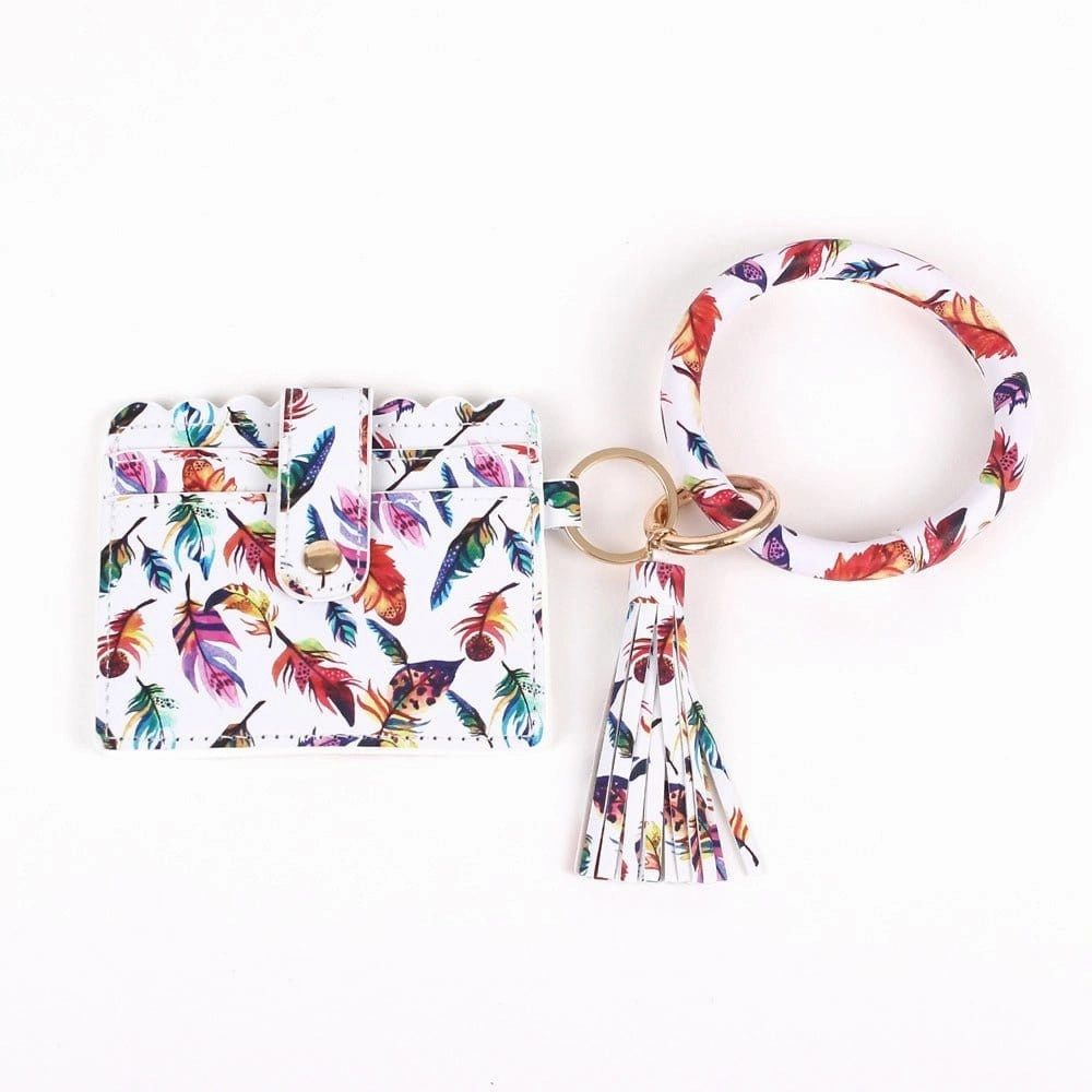 BB139X115 Various Pattern Bangle/Key-Chain/Wallet w/ ID Window Classic Simplicity