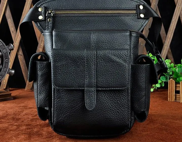 Stylish cash pouch Stylish wallet for daily use Biker Mens Leather Drop Leg Bag Waist Bag Side Bag Belt Pouch Pack for Men