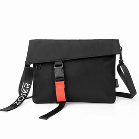 Comfort Wear Black Casual Nylon Mens SMall Side Bag Chest Bag Black Messenger Bag Courier Bag for Men