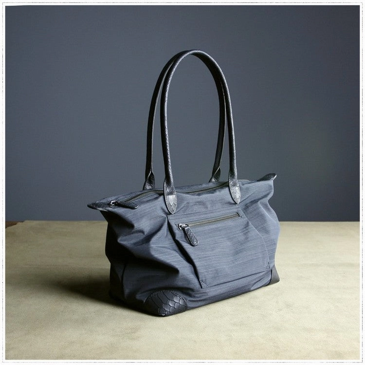 Modern Look Black Womens Nylon Shoulder Handbag Womens Nylon Work Purse Black Nylon Handbag Shoulder Purse for Ladies