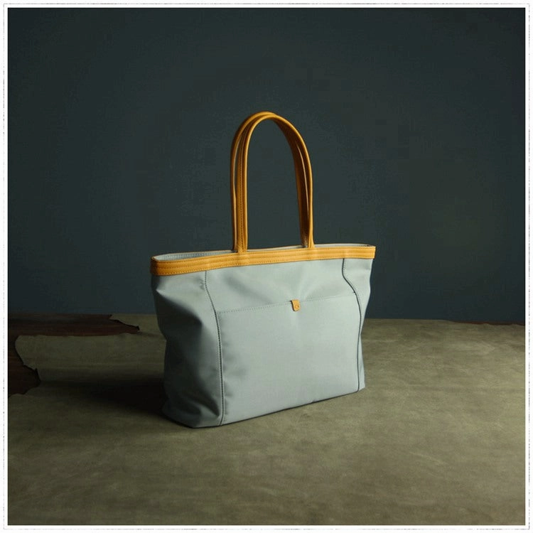 Black Womens Nylon Shoulder Tote Womens Nylon Shoulder Tote Black Nylon Handbag Shoulder Purse for Ladies Formal Outfit Stylish functional bag