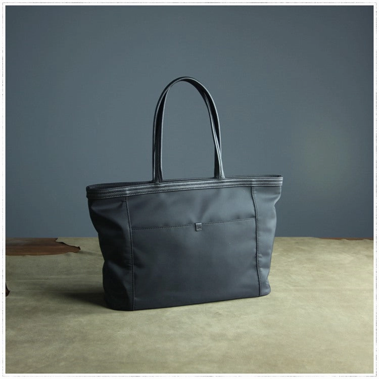 Black Womens Nylon Shoulder Tote Womens Nylon Shoulder Tote Black Nylon Handbag Shoulder Purse for Ladies Simple Look