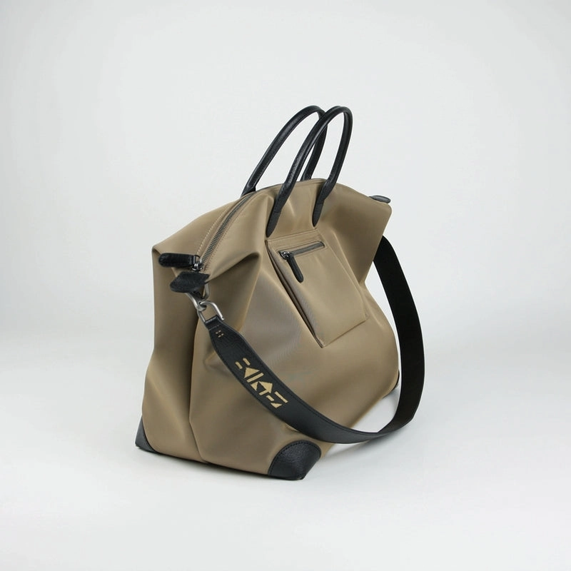 Black Womens Nylon Shoulder Totes Black Womens Nylon Shoulder Handbag Nylon Handbag Purse for Ladies Elegant Street