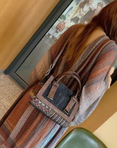 Boho Crossbody Bag Boho Handbag Women Gray Canvas Ladies Handbags Canvas Boho Shoulder Bag Comfort Style