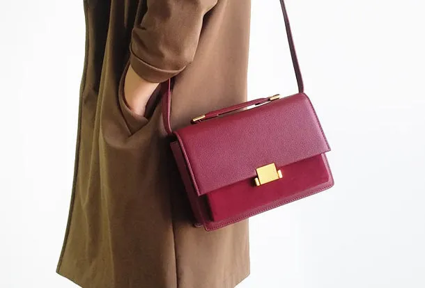 Genuine Leather Bag Handbag Purse Shoulder Bag for Women Leather Crossbody Bag Modern Craft