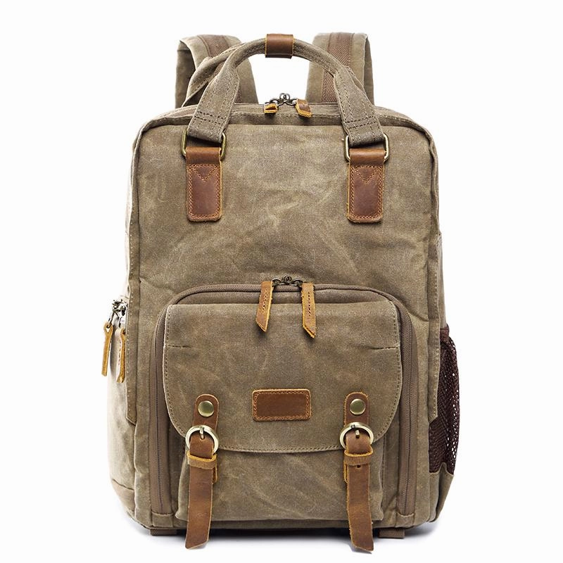 Luxury Accessory Practical Beauty GREEN LARGE CANVAS WATERPROOF MENS CANON Handbag CAMERA BACKPACK NIKON CAMERA BAG DSLR CAMERA BAG FOR Women