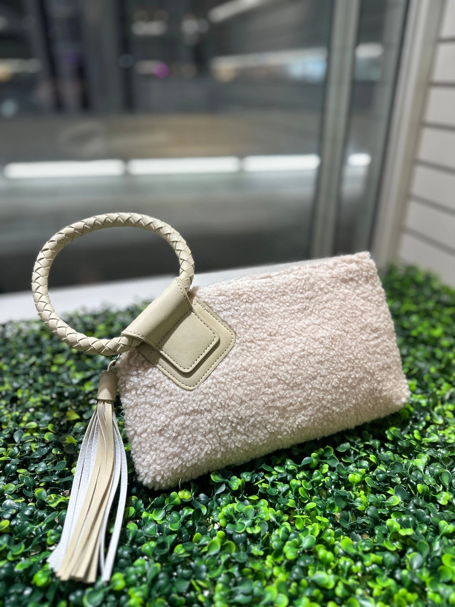 Practical Design Adventure Essential BP204SH Sherpa Cuff Handle Tassel Wristlet/Clutch