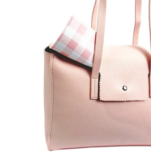 BTT19169 Everyday Tote w/ Gingham-Print Lining Travel Daily