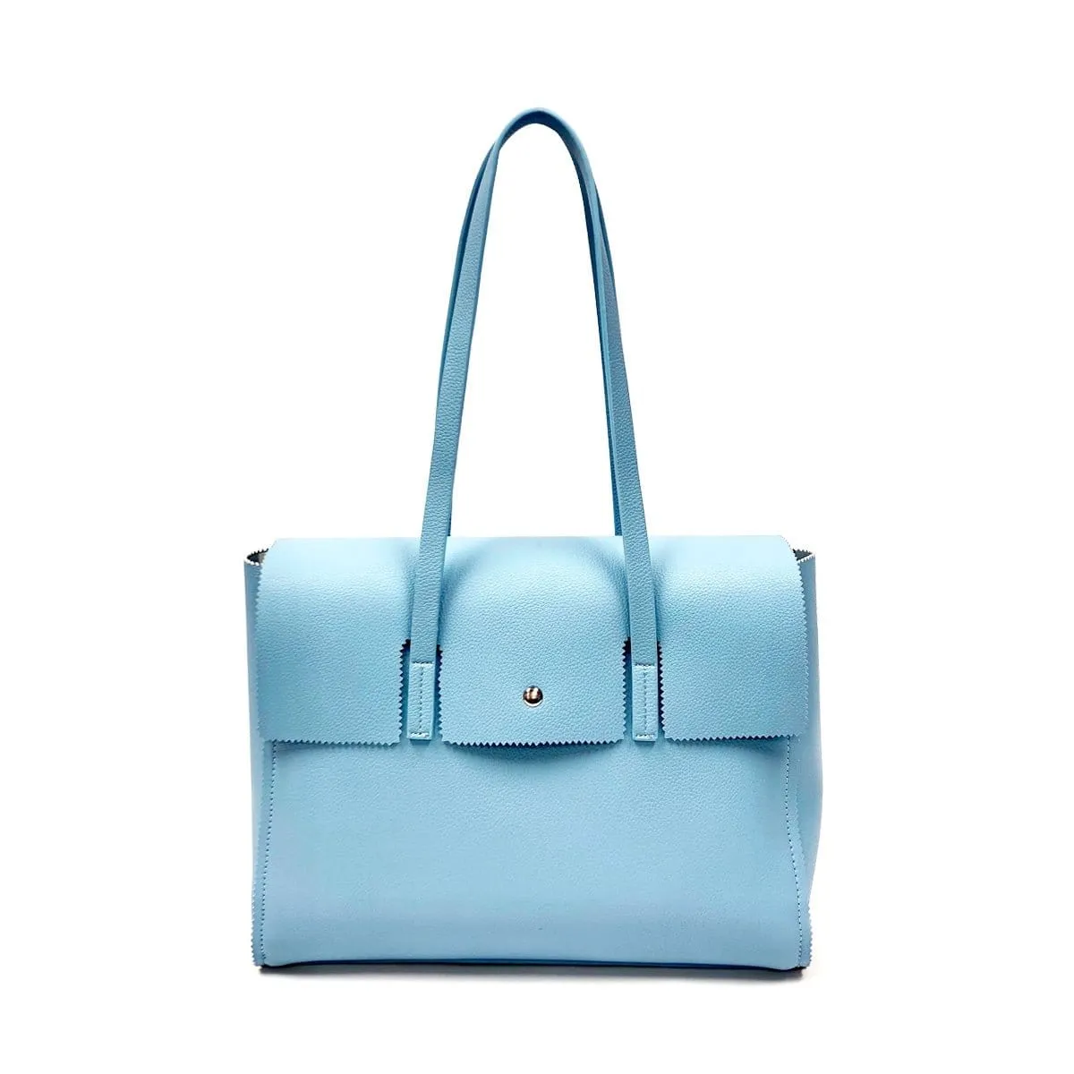 Light Utility Comfort Fit BTT19169 Everyday Tote w/ Gingham-Print Lining