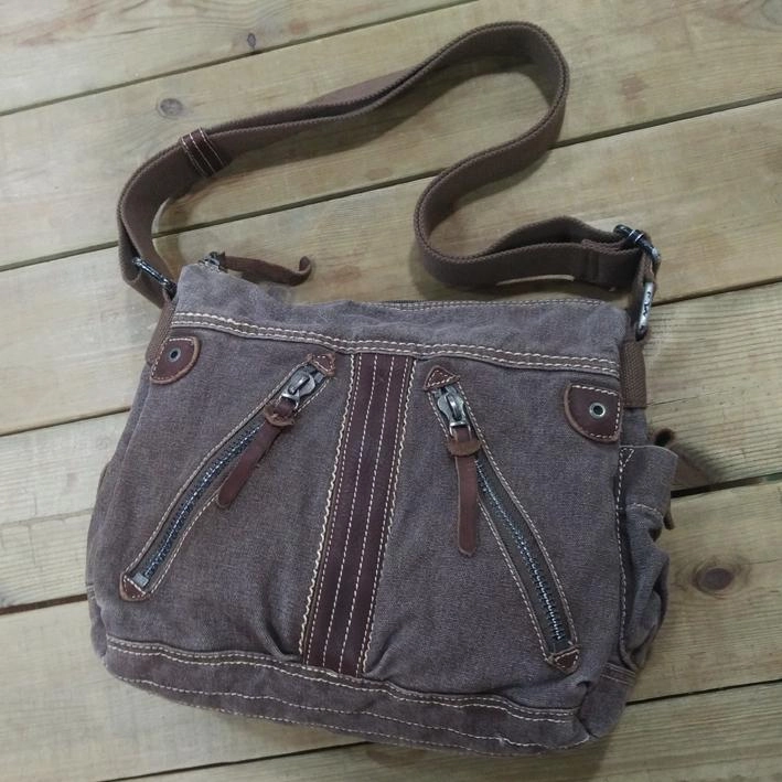 Work Utility Canvas Black Mens 10 inches Small Postman Bag Messenger Bag Green Canvas Courier Bags For Men