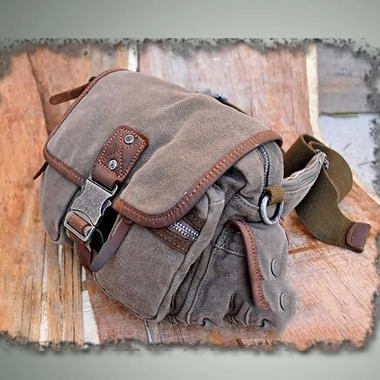 Daily Carry Gear Canvas Black Mens Khaki Messenger Bags Small Postman Bag Canvas Courier Bag For Men