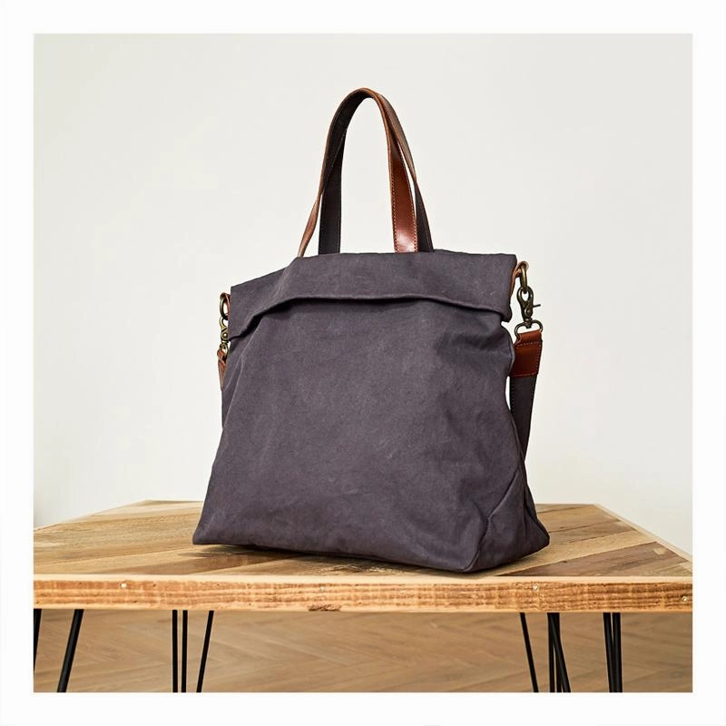 Canvas Cool Mens Tote Bag 14 inches Canvas Handbag Canvas Messenger Bag for Men Women Light Design