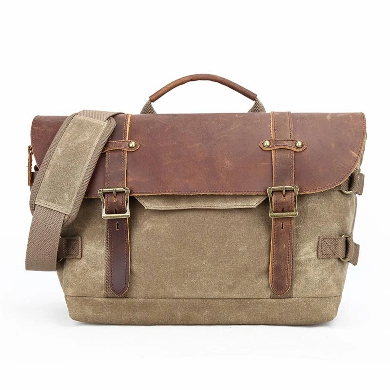 Canvas Leather Mens 14???? CANON CAMERA Messenger Bag NIKON CAMERA Side BAG DSLR CAMERA BAG Durable Build Urban Carry