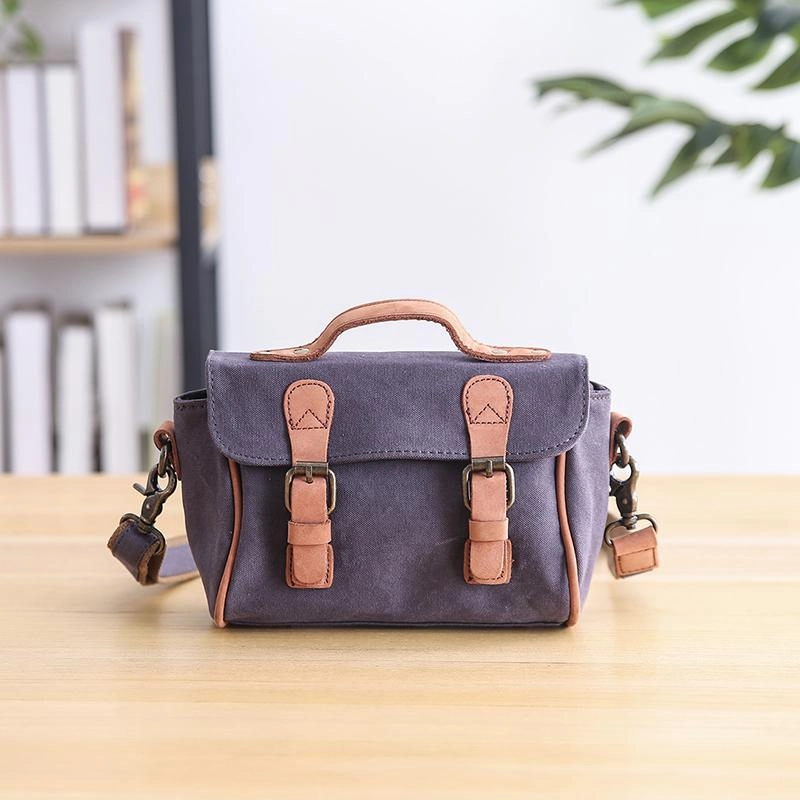 Canvas Leather Womens Green handbag Side Bag Khaki Messenger Bag Small Shoulder Bag For Men Lightweight Organizer