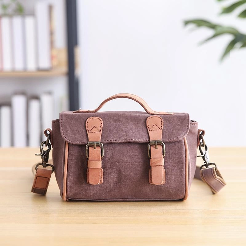 Canvas Leather Womens Green handbag Side Bag Khaki Messenger Bag Small Shoulder Bag For Men Luxury Element