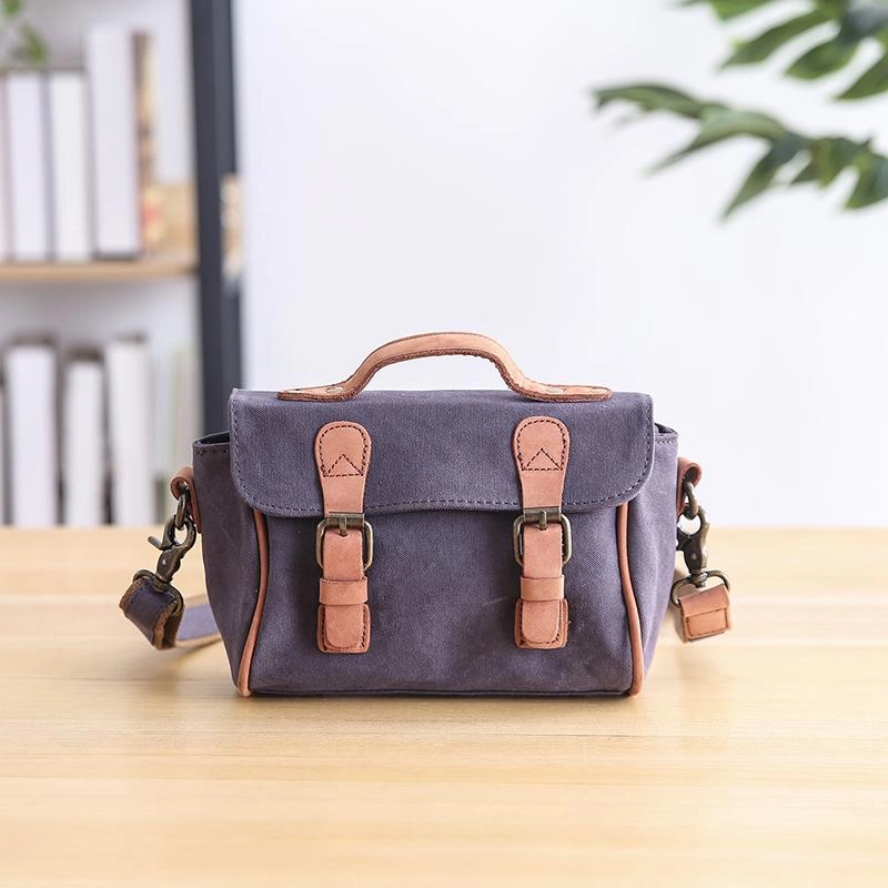 Outdoor Travel Versatile Carryall Canvas Leather Womens Green handbag Side Bag Khaki Messenger Bag Small Shoulder Bag For Men