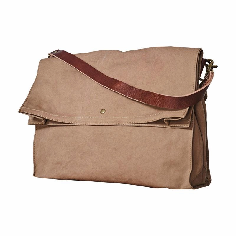 Canvas Mens 14 inches Side Bags Canvas Satchel Messenger Bags Canvas Travel Courier Bag for Men Lightweight Feel Minimal Functionality