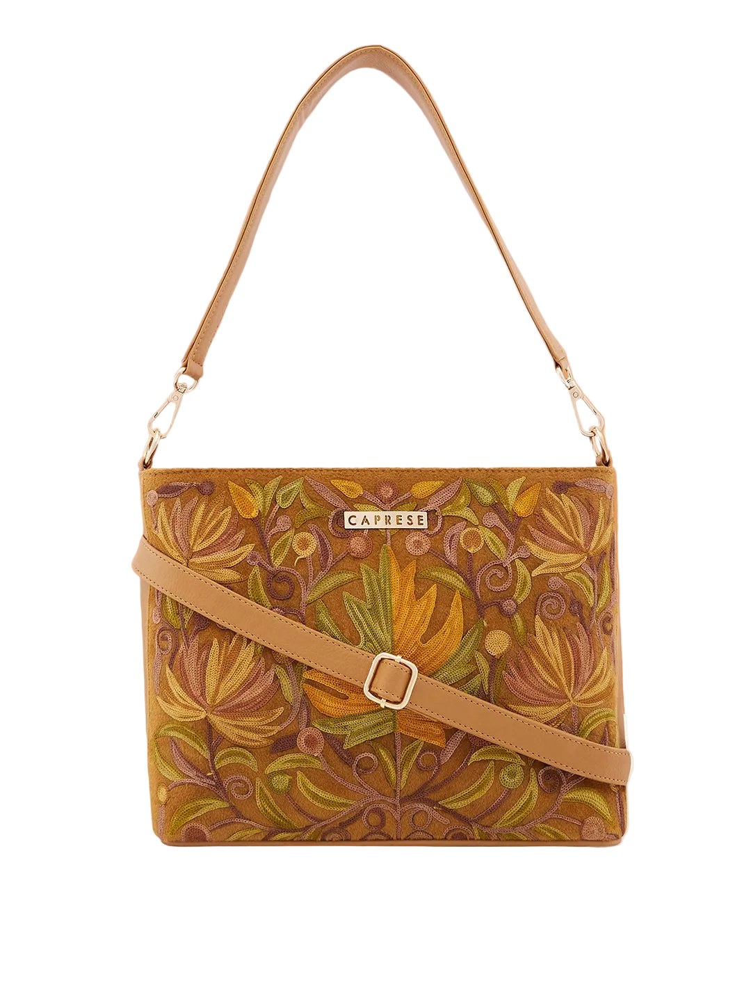 Sophisticated Style Caprese Siji Tresna Large Brown Crossbody Bag