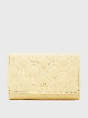 Caprese Berdine Large Light Yellow Flapover Wallet Luxury Travel