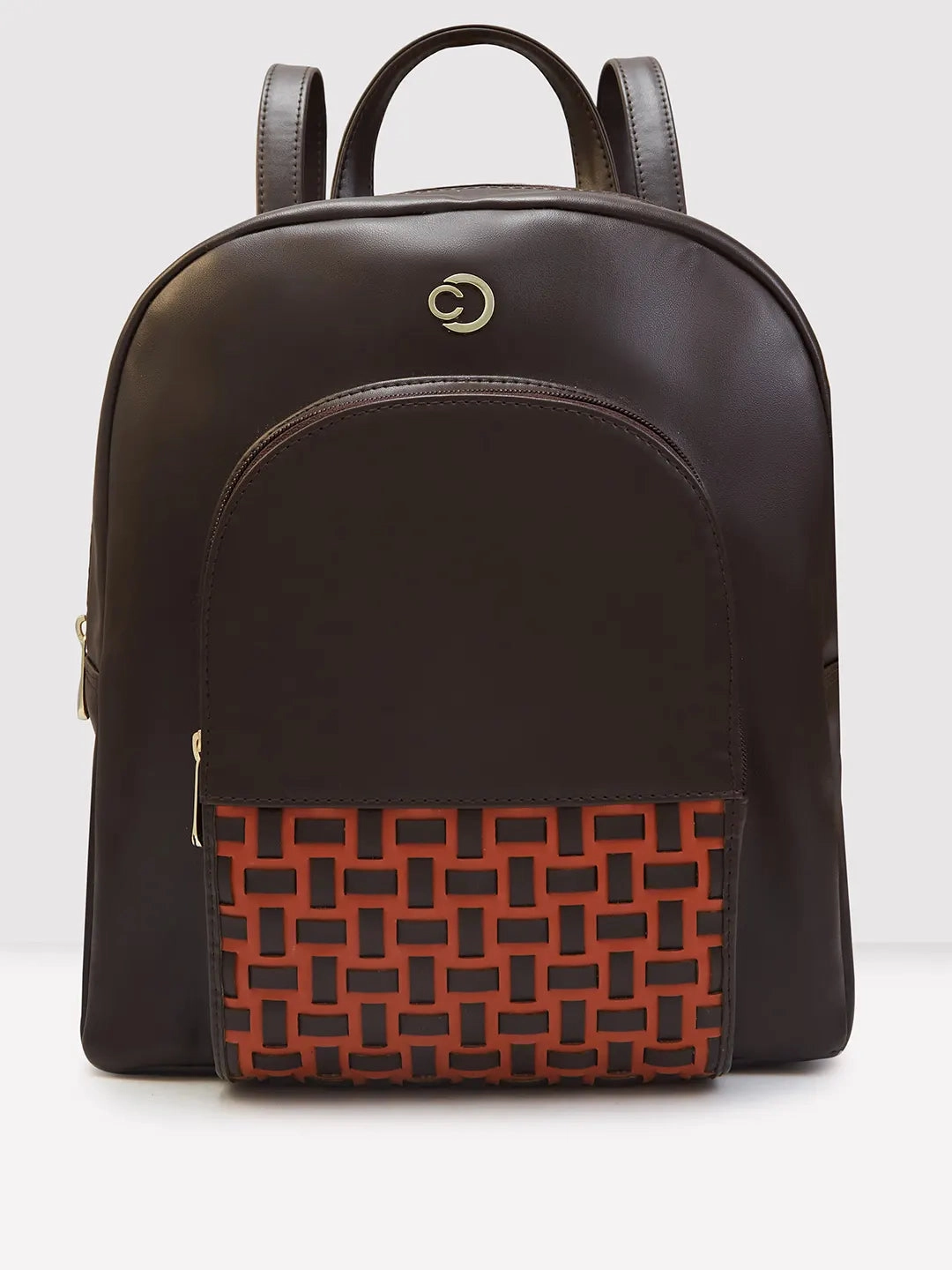 Modern Travel Functional Durability Gear Caprese Zeta Quilted Large Chocolate Backpack