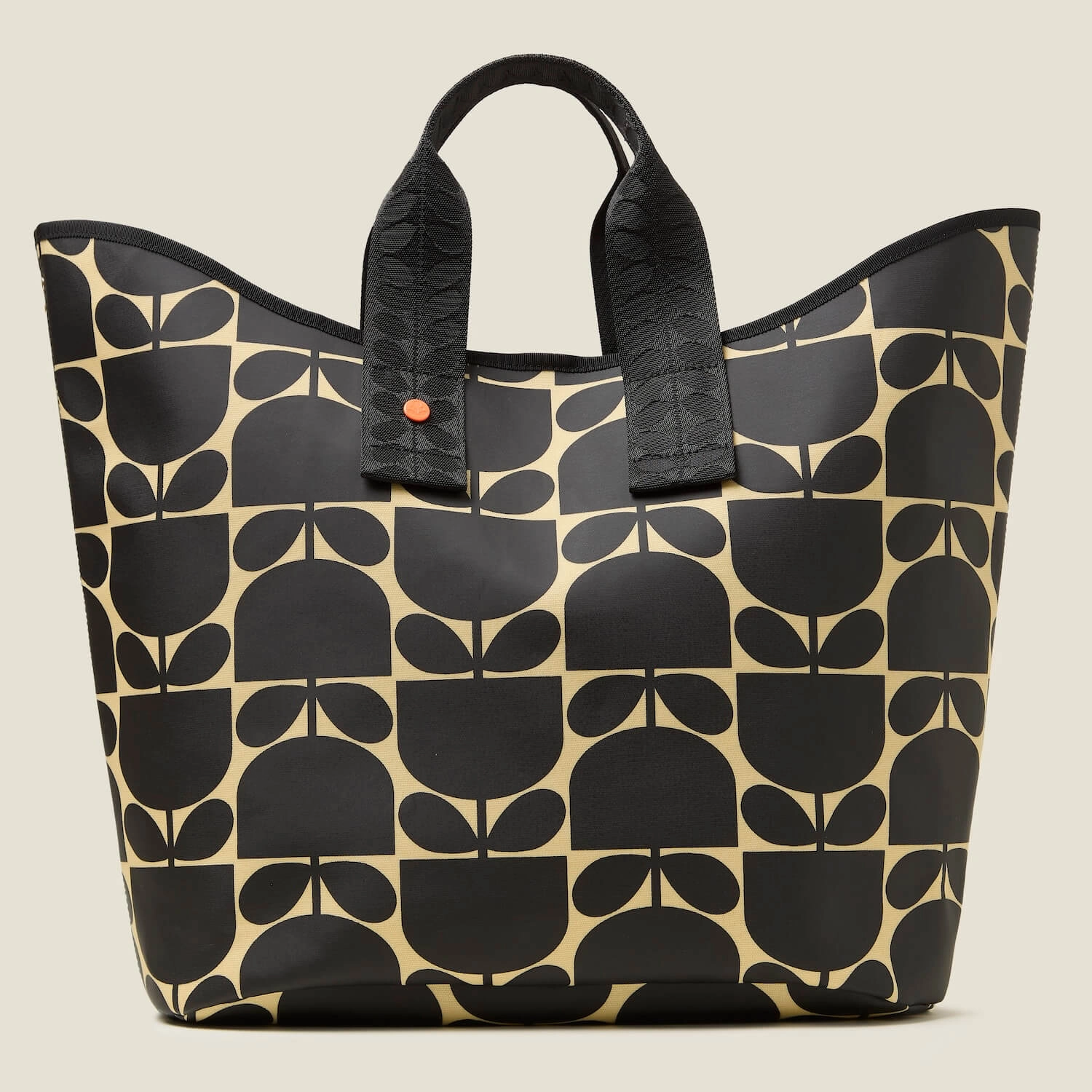 Daily Carry Everyday Durability Carryall Large Tote - Block Flower Monochrome