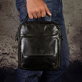 Urban Travel Functional Journey Small Leather Mens SIDE BAGs COURIER BAG Messenger Bag Shoulder Bag for Men