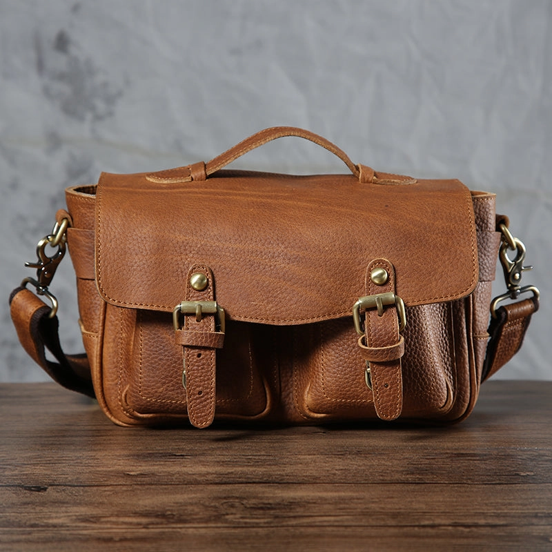 Cool leather men Camera bag messenger bags vintage shoulder bag for men Compact Companion Comfort Gear