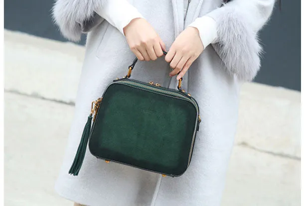 Polished Accessory Brown Genuine Leather handbag shoulder bag for women leather Side bag