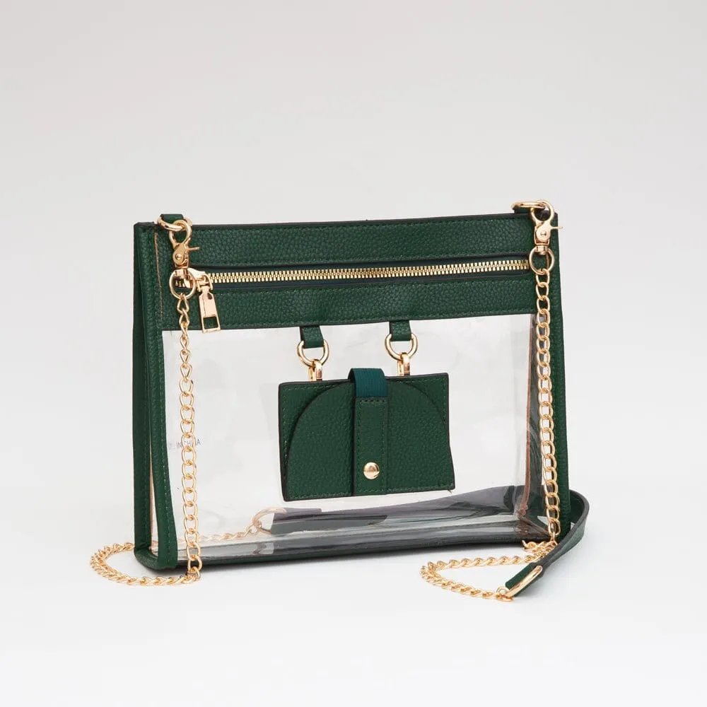 TG10666 Clear Gameday Crossbody Bag With Sunglasses Holder Must-have Designed with comfort and ease of use in mind