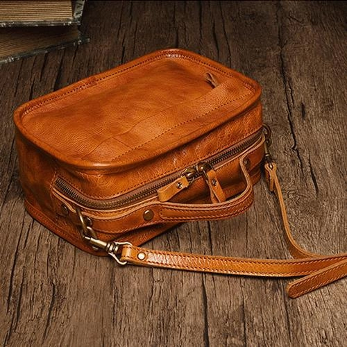 Vintage Womens Coffee Small Cube Handbag Leather Black Women's Shoulder Purse for Ladies Secure fit Everyday Luxury