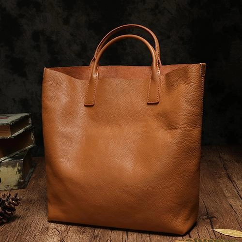 Brown Leather Womens Large Tote Handbag Womens White Tote Bags For Work Purse Functional Aesthetic Secure Carry