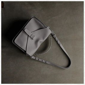 Modern design purse Cute Dark Gray Leather Womens Satchel Handbag Satchel Shoulder Bag Mini Satchel Bag for Women