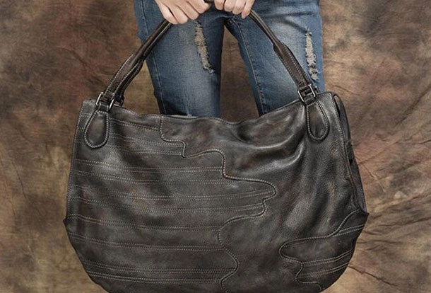 Boho Style Lightweight accessory Handmade Leather handbag purse shoulder bag for women leather shopper bag