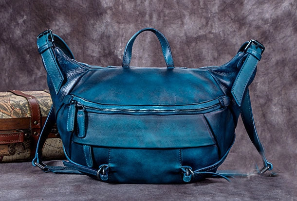 Elegant Organizer Vintage Womens Leather Handbag Work Shoulder Bag Purse For Women