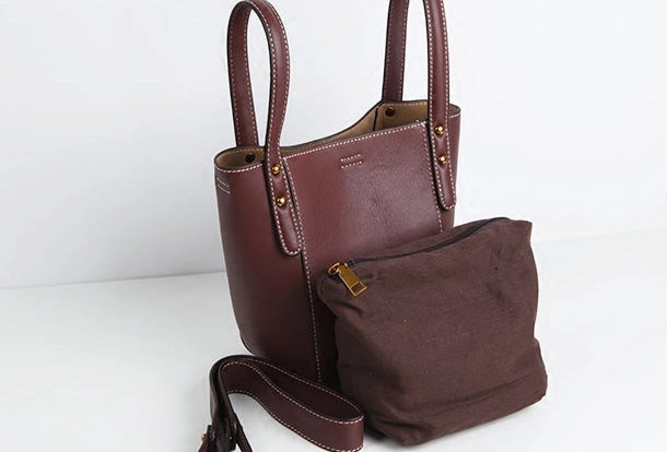Genuine Leather Cute Bucket Bag Handbag Crossbody Bag Shoulder Bag Women Leather Purse Practical Fashion