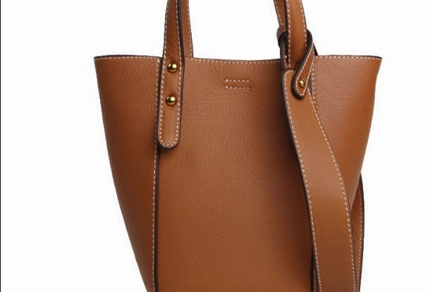 Casual Travel Practical day bag Genuine Leather Cute Bucket Bag Handbag Crossbody Bag Shoulder Bag Women Leather Purse